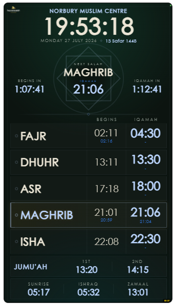 Cards Salah Screen design — Clean card layout